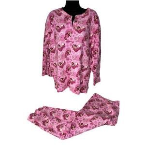 Vintage RARE Disney Women’s Alice in Wonderland Cheshire Cat Pajama SET Sz L/XL